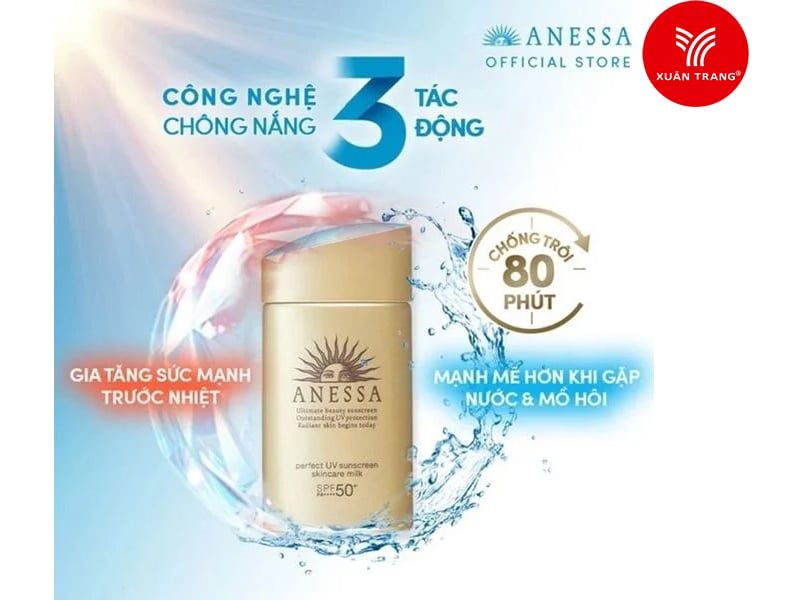 ANESSA_Sữa Chống Nắng dưỡng da kiềm dầu bảo vệ hoàn hảo SPF50+ (Mẫu Mới)