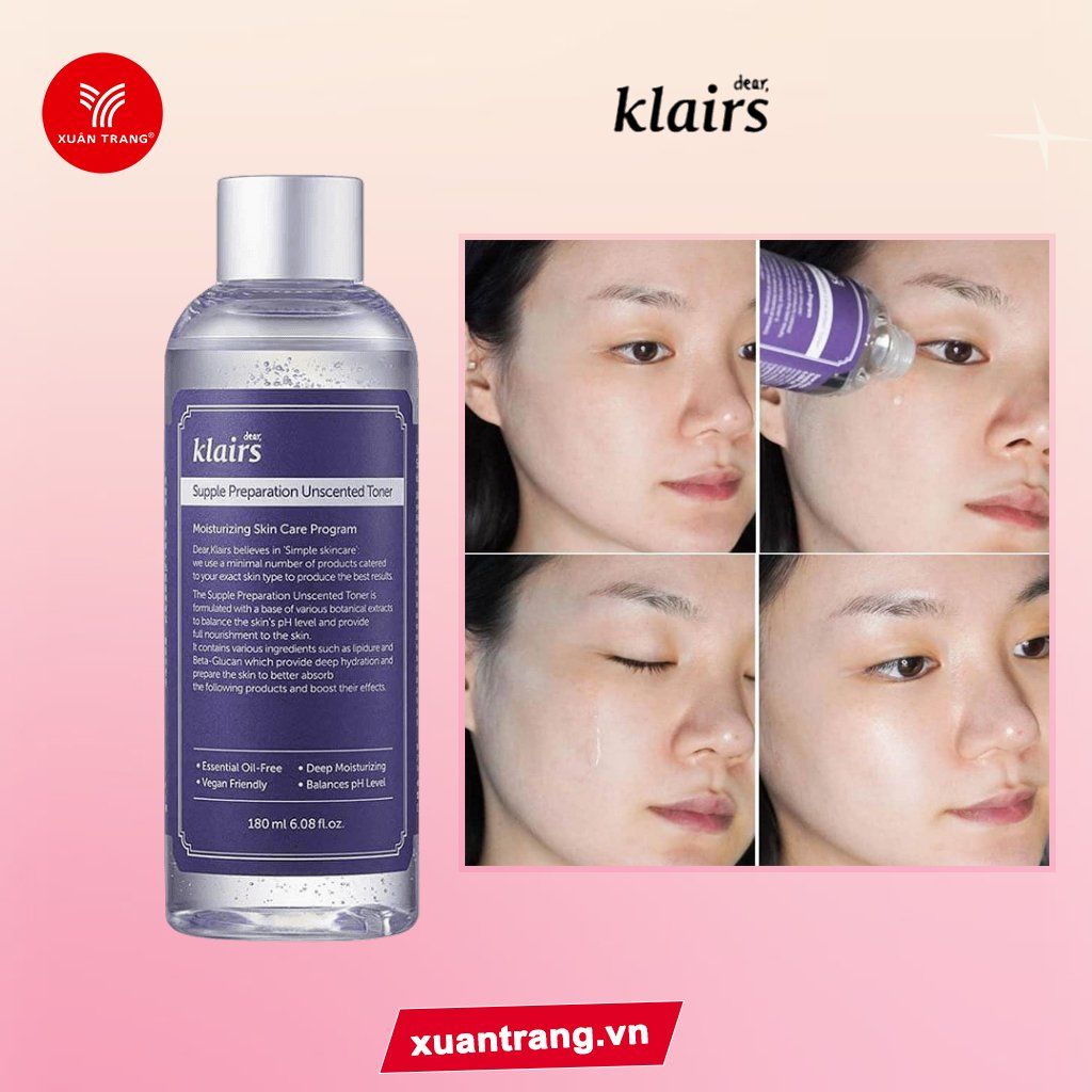 KLAIRS_Nước Hoa Hồng Supple Preparation Unscented Toner 180Ml (003828)