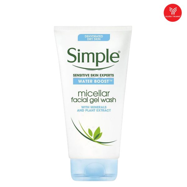 Sữa Rửa Mặt Simple Micellar Facial Gel Wash Water Boost 150ml