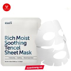 KLAIRS_Mặt Nạ Dưỡng Ẩm, Làm Dịu Da Rich Moist Soothing Tencel Sheet Mask 25ml