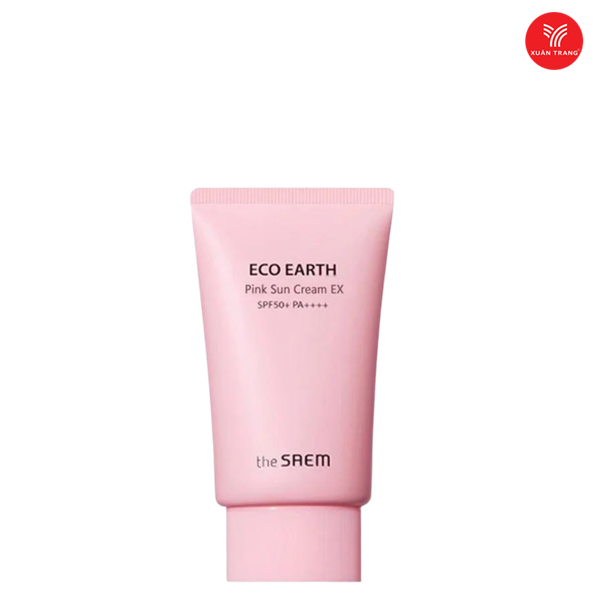 Chống nắng The Saem Eco Earth Power Pink Sun Cream SPF50+ PA++++ 50g