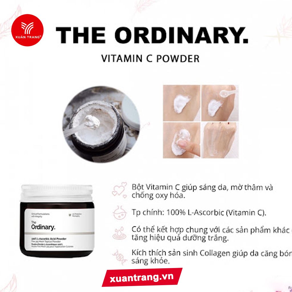 THE ORDINARY_Bột Vitamin C 100% L-Ascorbic Acid Powder 20g