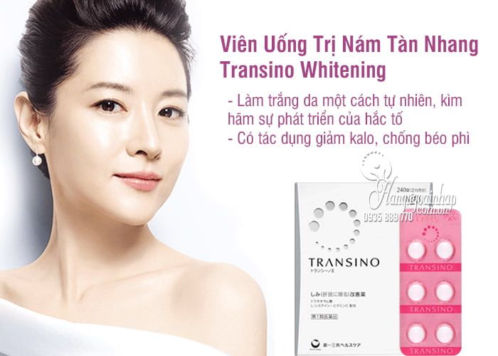 TRANSINO - Thuốc uống trị nám, tàn nhang lớn 240v