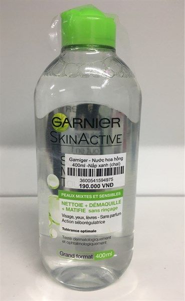 Garnier_Nước Tẩy Trang Nắp Xanh Lá 400Ml