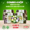  COMBO 4 HỘP BÁNH IN TƯƠI NHÂN DỪA NON HỘP 12 CÁI 