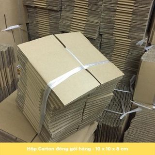  Thùng hộp carton giấy đóng gói hàng - 10x10x8 cm 