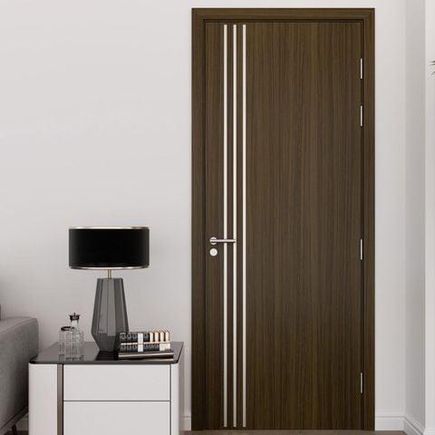 Cửa nhựa gỗ composite Pima nẹp kim loại