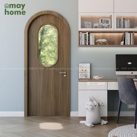 Cửa nhựa gỗ composite Pima uốn vòm