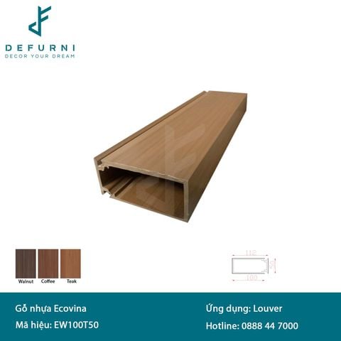 Thanh lam gỗ nhựa Ecovina - EW100T50