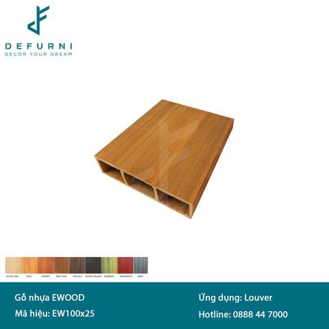 Thanh lam gỗ nhựa eWood - EW100x25