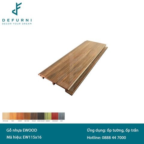 Tấm ốp gỗ nhựa eWood - EW115x16
