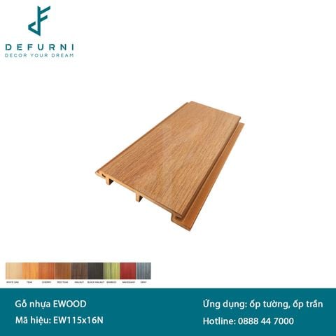 Tấm ốp gỗ nhựa eWood - EW115x16N
