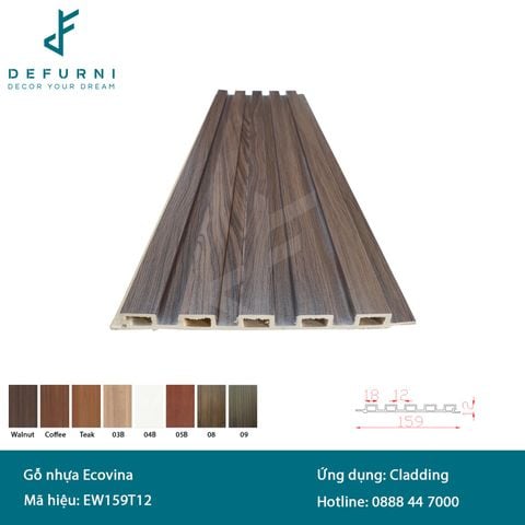 Tấm ốp gỗ nhựa Ecovina - EW159T12