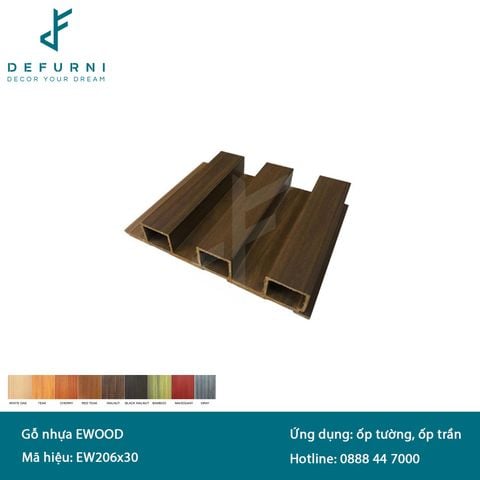 Tấm ốp gỗ nhựa eWood - EW206x30