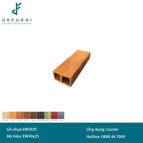 Thanh lam gỗ nhựa eWood - EW40x25