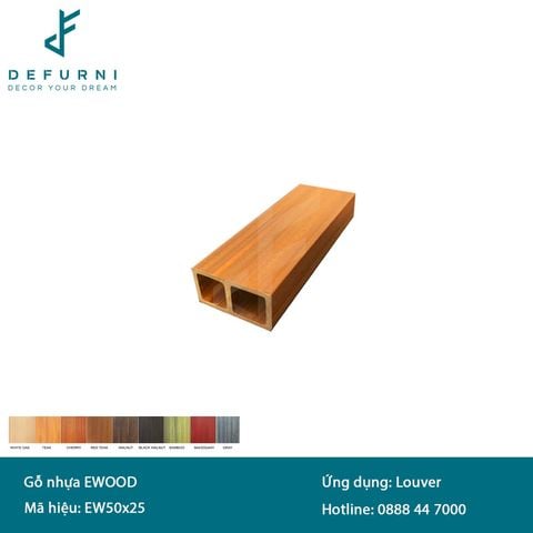 Thanh lam gỗ nhựa eWood - EW50x25