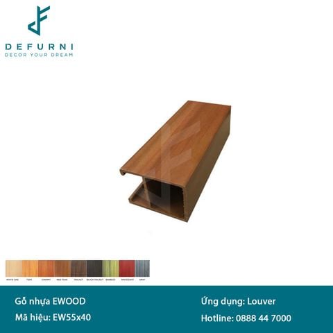 Thanh lam gỗ nhựa eWood - EW55x40