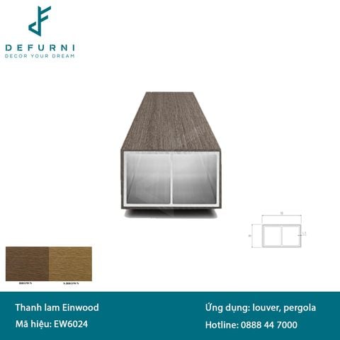Thanh lam nhôm gỗ Einwood - EW6024