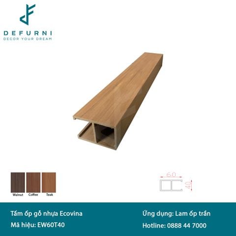 Thanh lam gỗ nhựa Ecovina - EW60T40