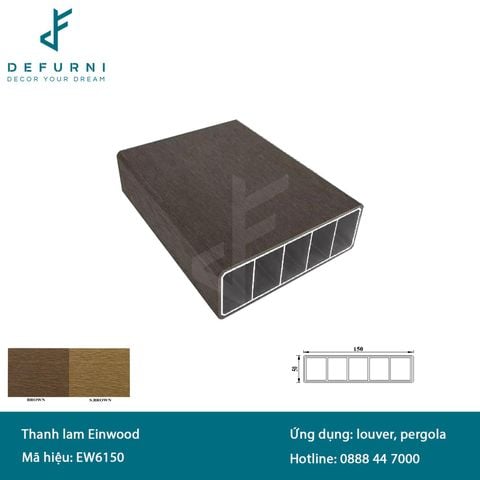 Thanh lam nhôm gỗ Einwood - EW6150