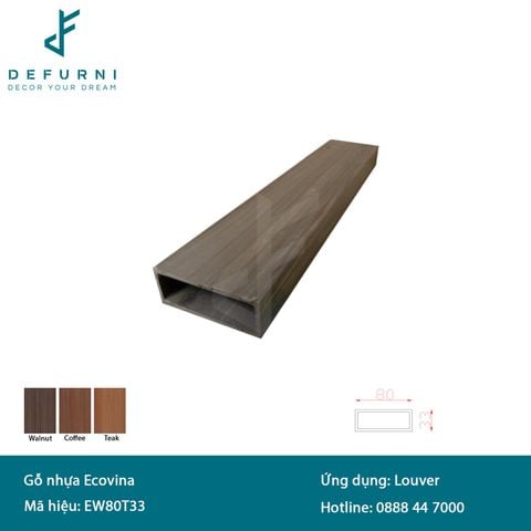 Thanh lam gỗ nhựa Ecovina - EW80T33