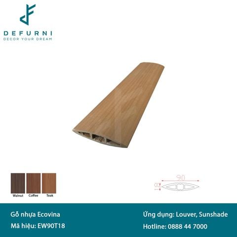 Thanh lam gỗ nhựa Ecovina - EW90T18