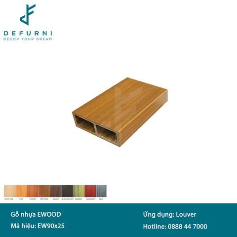 Thanh lam gỗ nhựa eWood - EW90x25