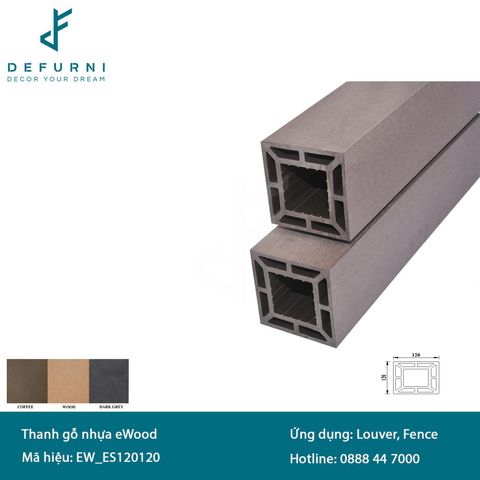 Thanh lam gỗ nhựa EWOOD - ES120120