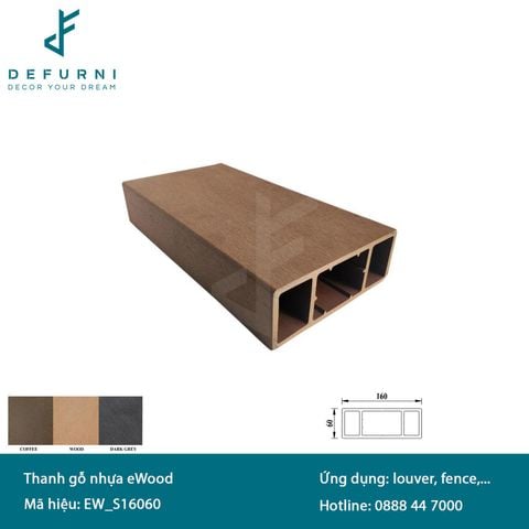 Thanh lam gỗ nhựa EWOOD - S16060