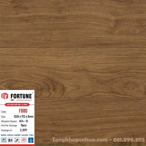 Sàn gỗ công nghiệp FORTUNE 8mm