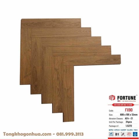 Sàn gỗ công nghiệp xương cá FORTUNE 12mm