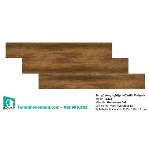Sàn gỗ công nghiệp INOVAR Traffic Zone 12mm