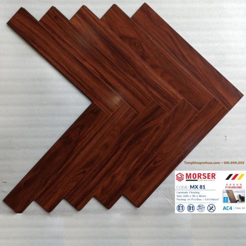 Sàn gỗ công nghiệp xương cá MORSER 8mm