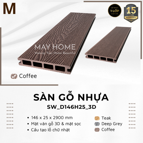 Sàn gỗ nhựa Southwood SW_D146H25_3D