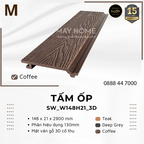 Tấm ốp gỗ nhựa composite Southwood SW_W148H21_3D