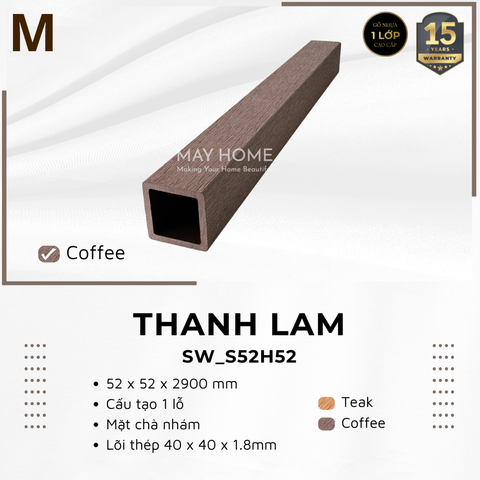 Thanh lam gỗ nhựa Southwood SW_S52H52
