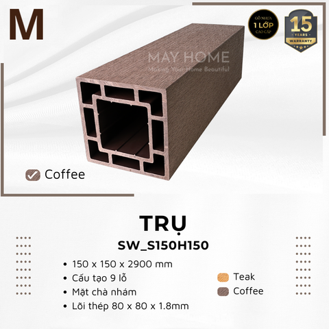 Thanh trụ cột gỗ nhựa Southwood SW_S150H150