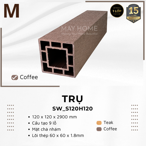 Thanh trụ cột gỗ nhựa Southwood SW_S120H120