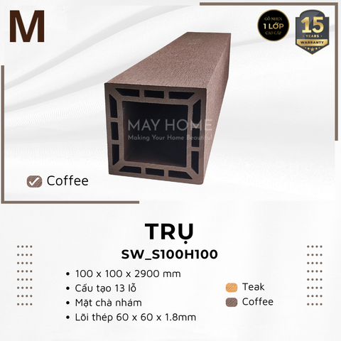 Thanh trụ cột gỗ nhựa Southwood SW_S100H100