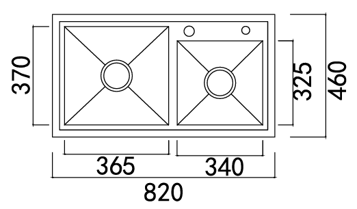 Chậu rửa bát 2 hố  LIKEN NL786