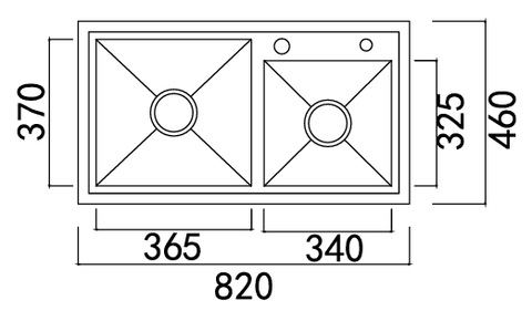 Chậu rửa bát 2 hố  LIKEN NL786
