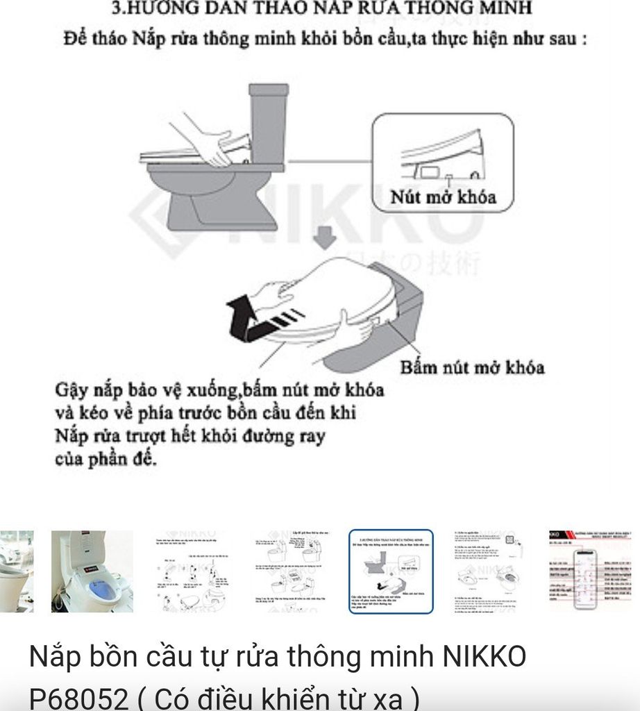 Nắp bồn cầu thông minh P68051