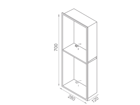 Hộc âm tường EC9003BU màu ghi xám
