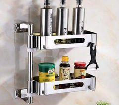 Kệ gi vị màu inox bóng 3 tầng