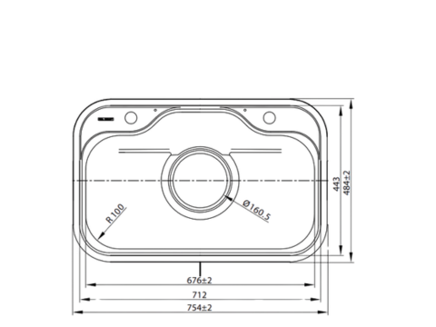 Chậu rửa bát 1 hố Paul Schmitt PAM75484-TE