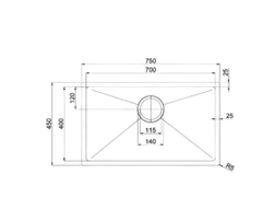 Chậu rửa bát 1 hố Paul Schmitt PA7545-U