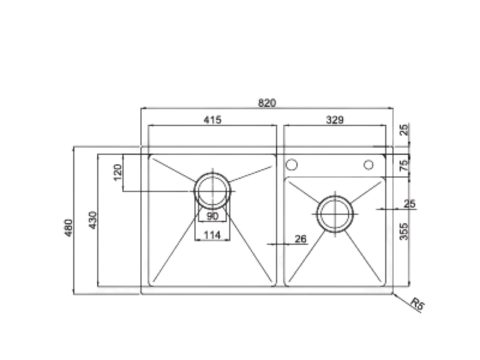 Chậu rửa bát 1 hố Paul Schmitt PA8050-TD
