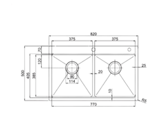 Chậu rửa bát 2 hố Paul Schmitt PA8250-TD