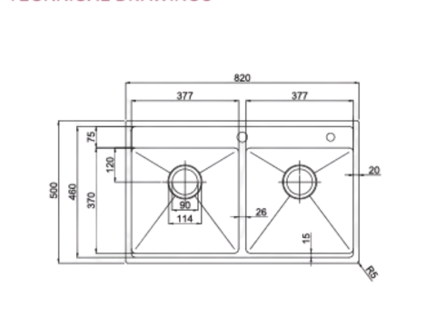 Chậu rửa bát 2 hố Paul Schmitt PA8250-TDA