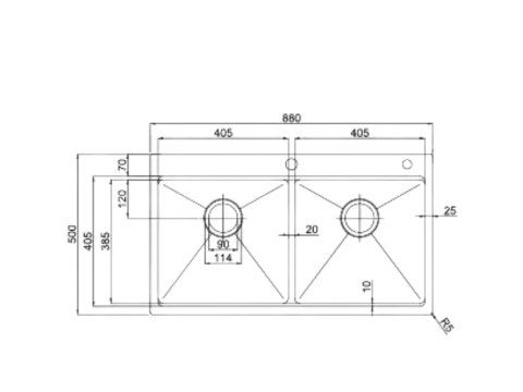 Chậu rửa bát 2 hố Paul Schmitt PA8850-TD